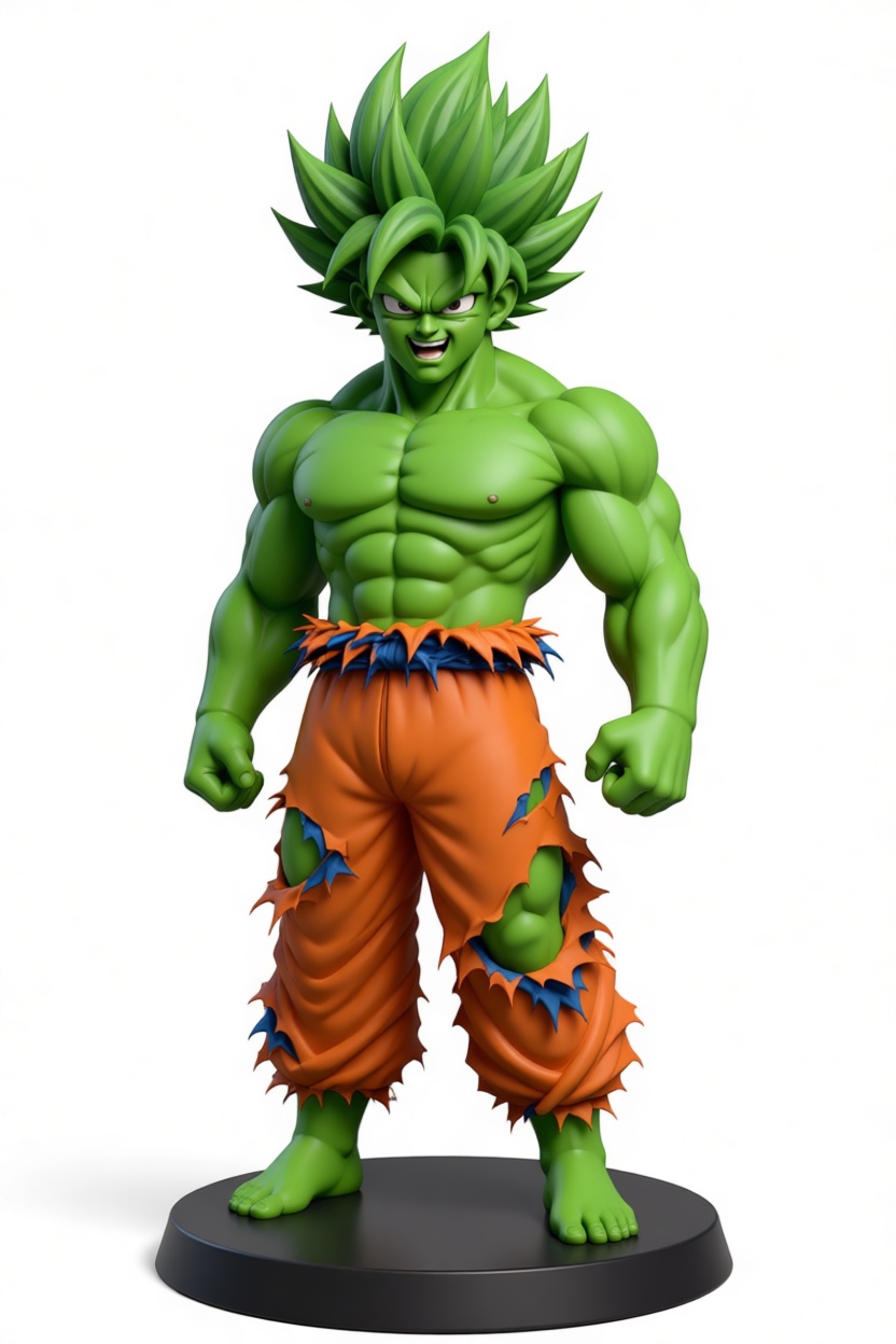 Broly Green Super Saiyan Figurine free 3D printable STL
