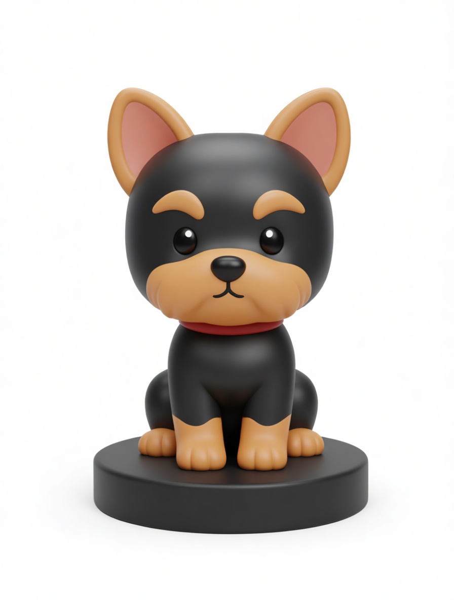 Chibi Doberman Figurine free 3D printable STL