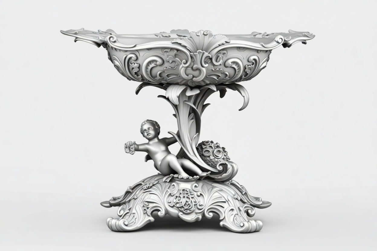 Baroque Cherub Bowl free 3D printable STL