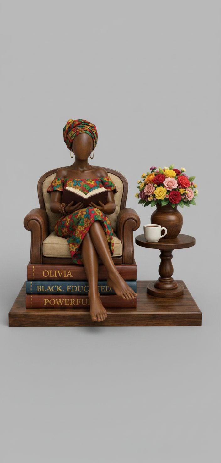 Olivia Reading Figurine free 3D printable STL