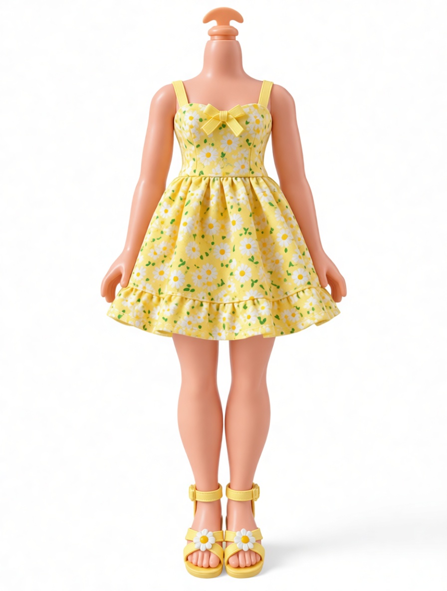 Yellow Daisy Dress Figurine free 3D printable STL