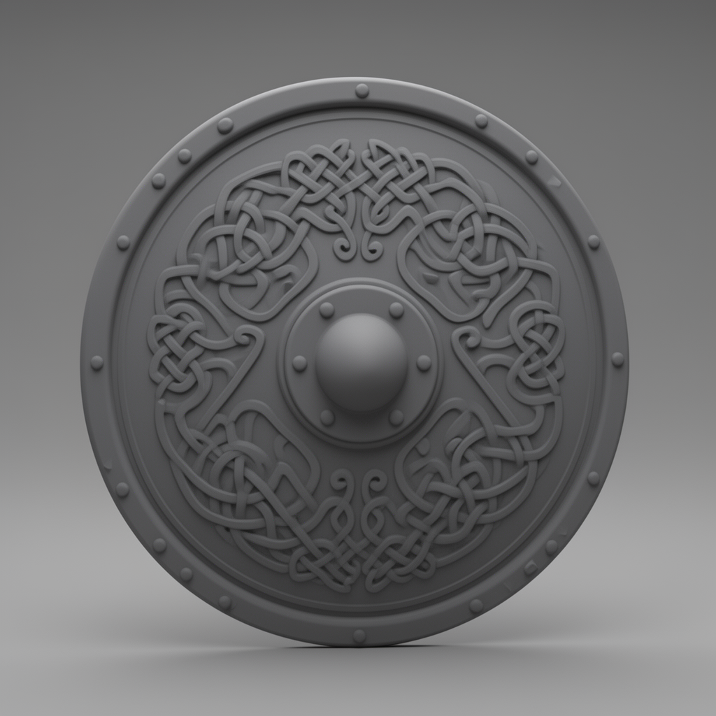 Viking Shield Figurine free 3D printable STL