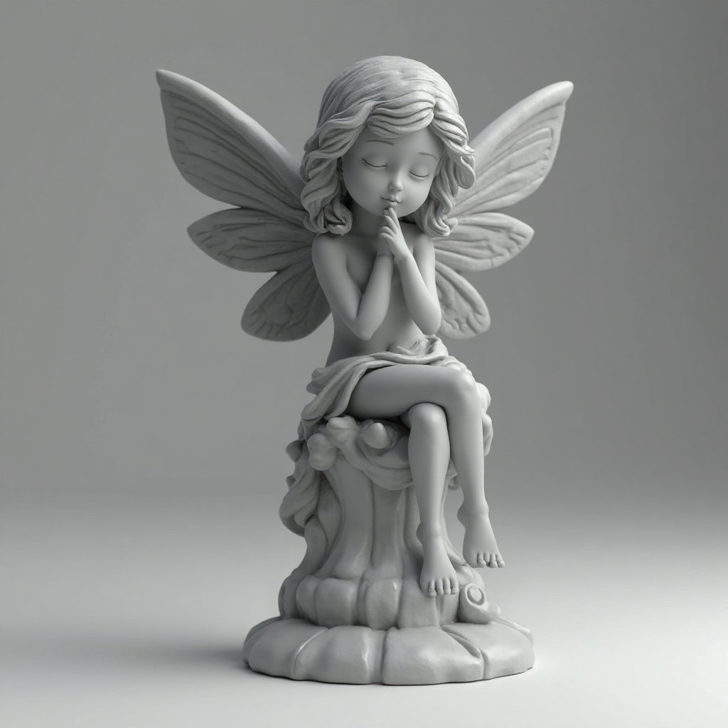 Sitting Fairy Figurine free 3D printable STL