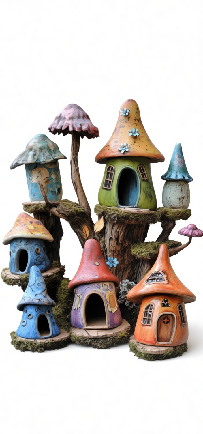 Fairy Mushroom Houses free 3D printable STL