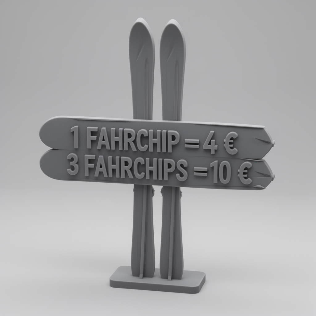 Ski Price Sign free 3D printable STL