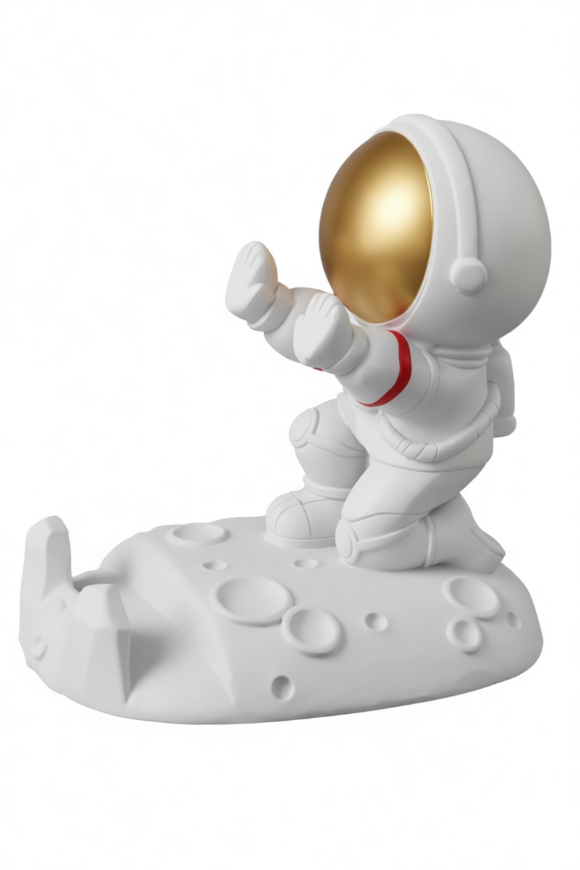 Astronaut Figurine on Moon free 3D printable STL