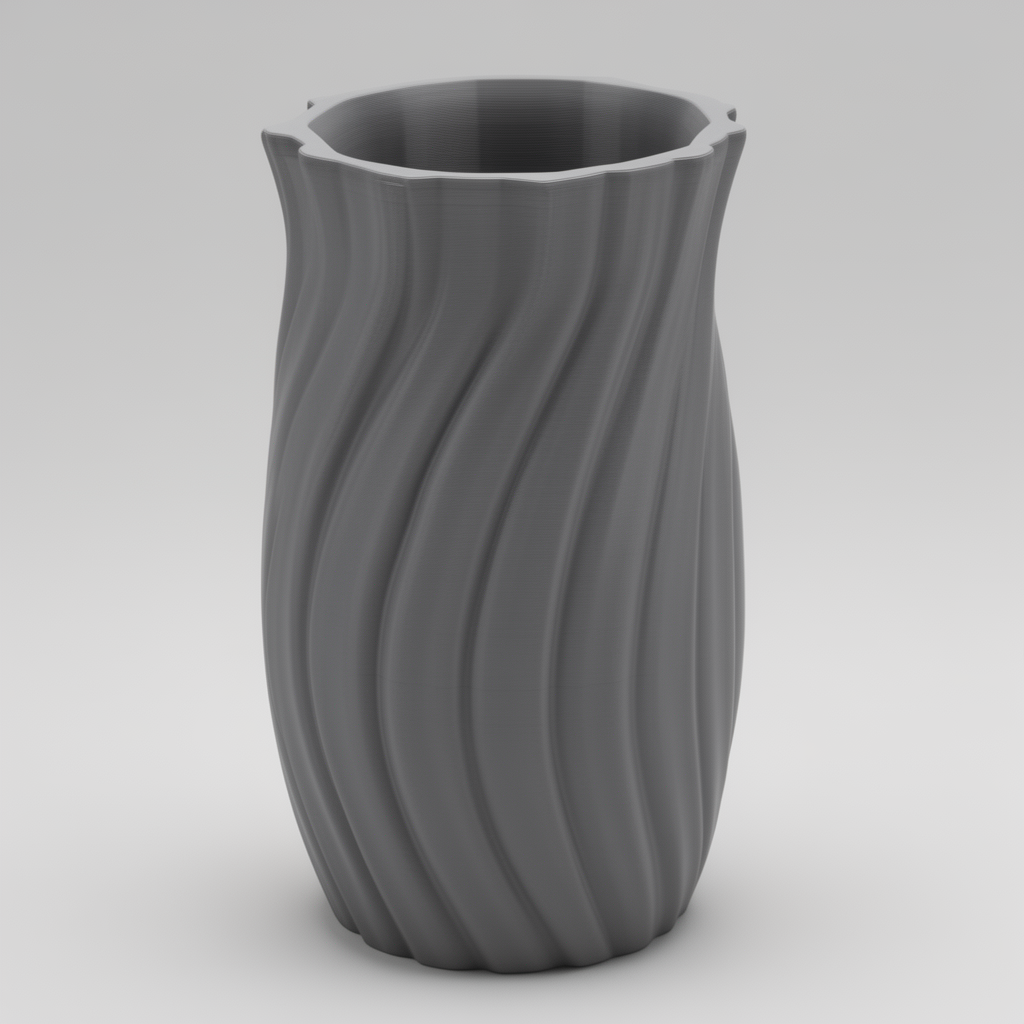 Curved Line Vase free 3D printable STL