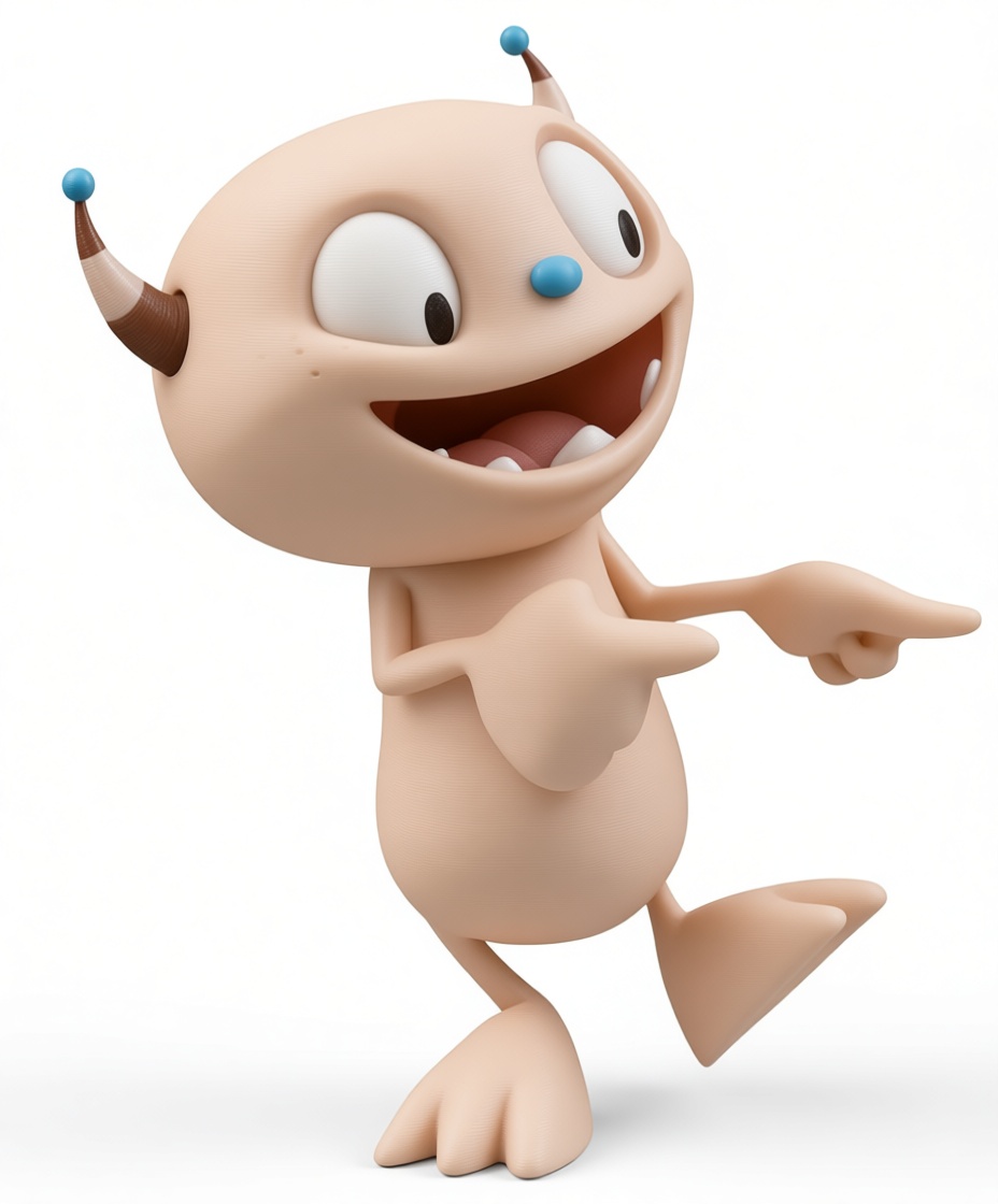 Cute Cartoon Monster Figurine free 3D printable STL