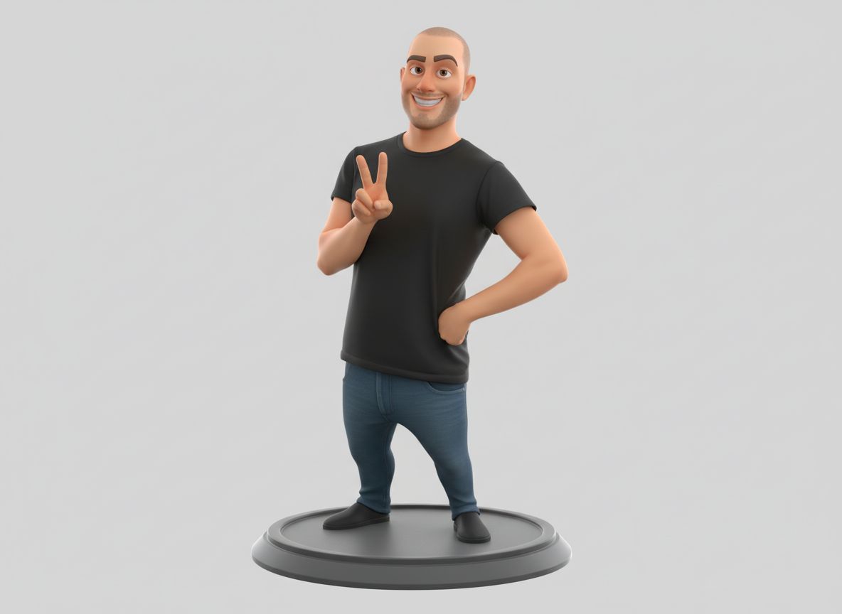 Smiling Cartoon Character free 3D printable STL