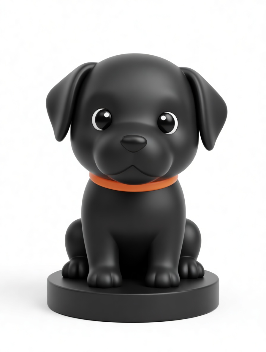 Black Labrador Puppy Figurine free 3D printable STL