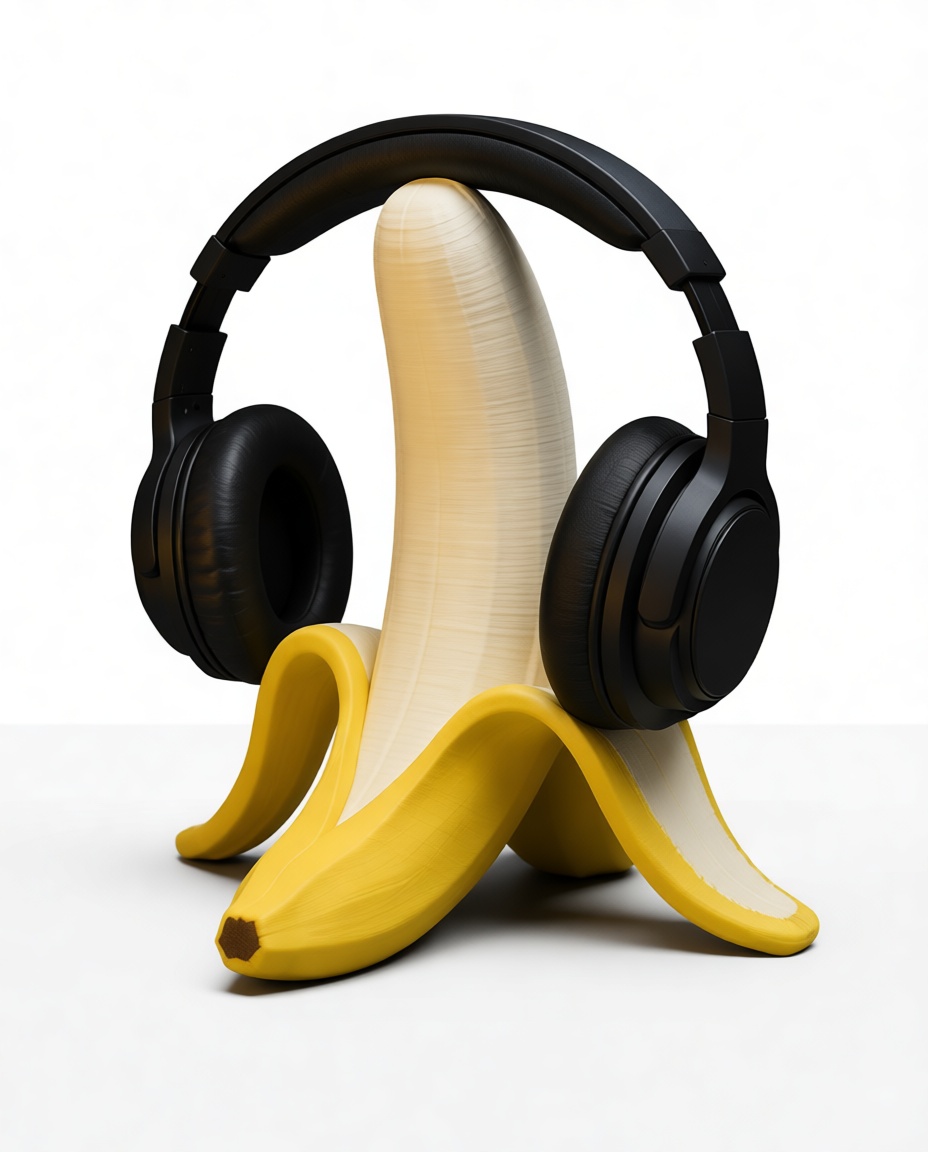 Banana Headphones Stand free 3D printable STL