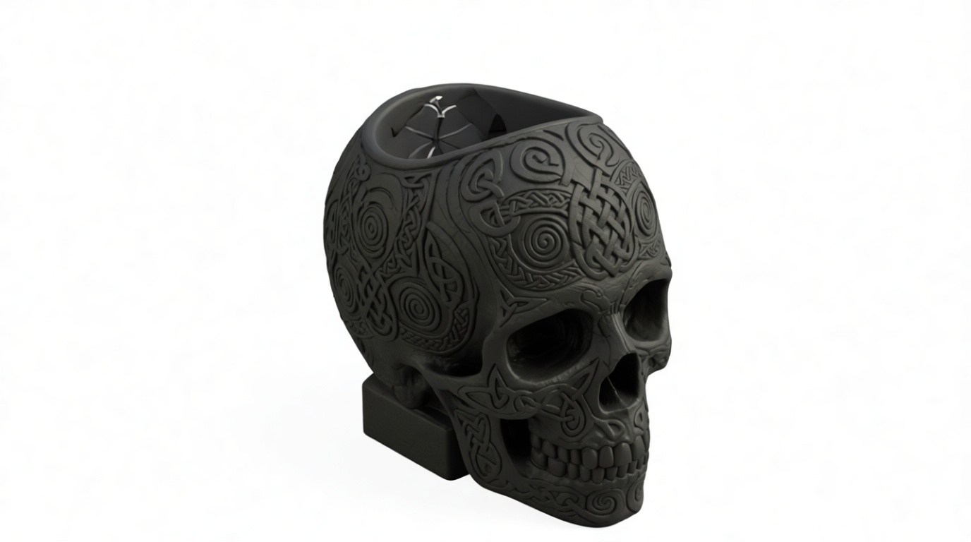 Celtic Skull Planter free 3D printable STL