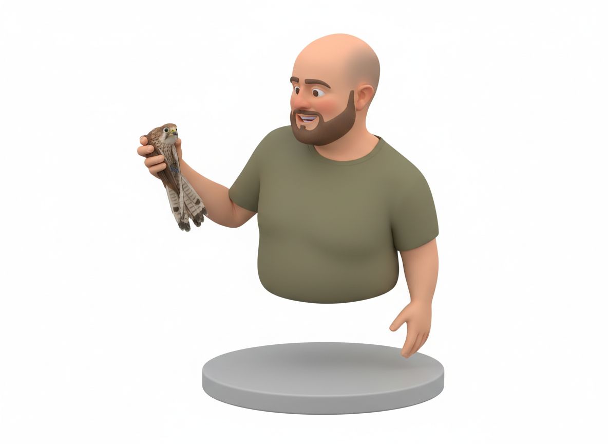 Bald Man Bust with Falcon free 3D printable STL