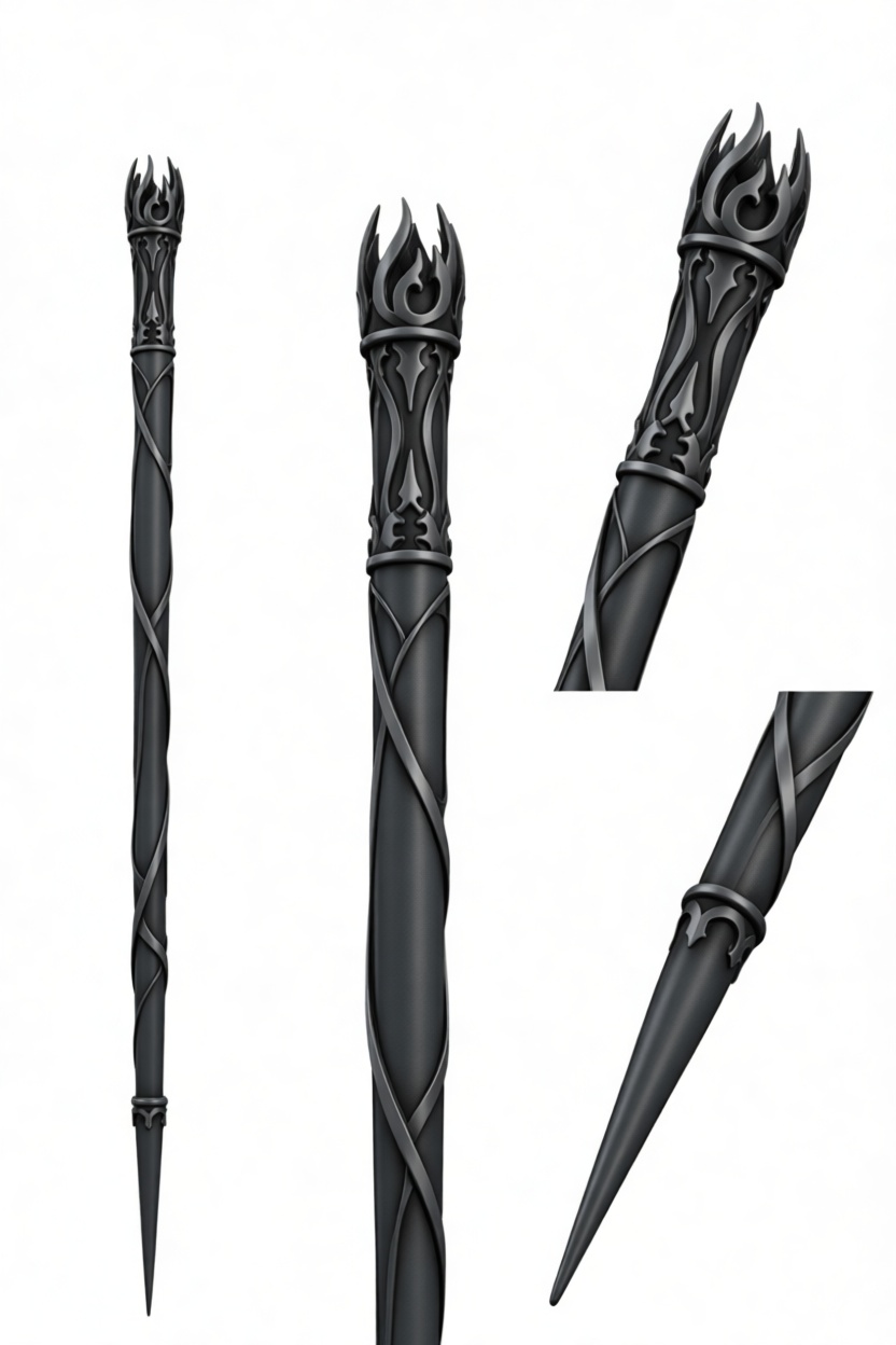Dark Flame Staff free 3D printable STL