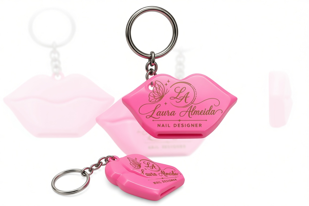 Lips Shaped Keychain free 3D printable STL