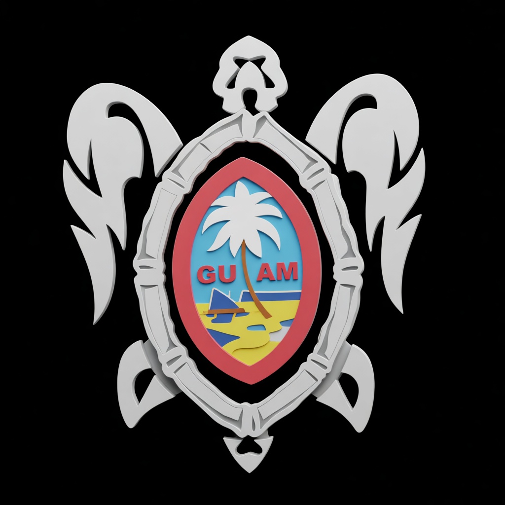 Guam Seal Turtle Plaque free 3D printable STL