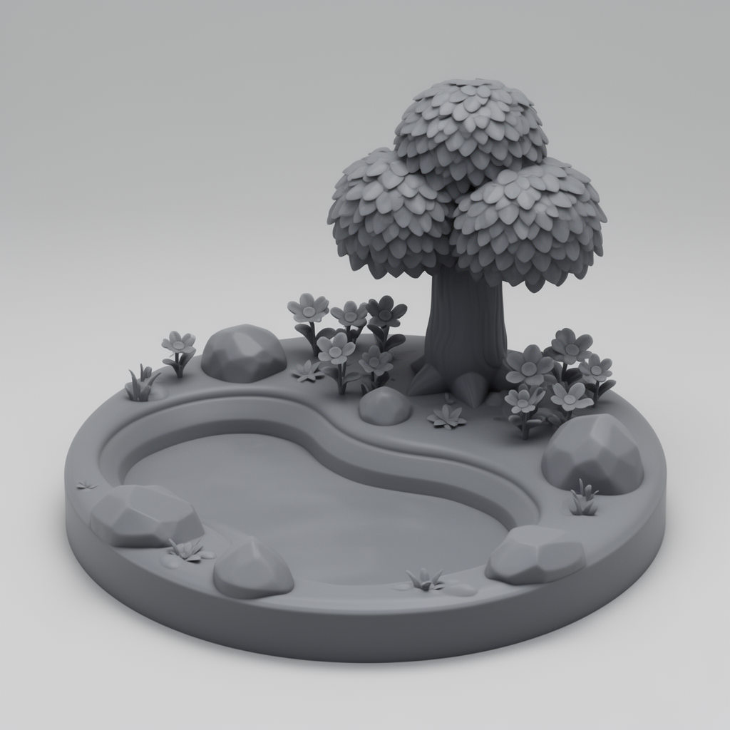 Animal Crossing Island Diorama free 3D printable STL