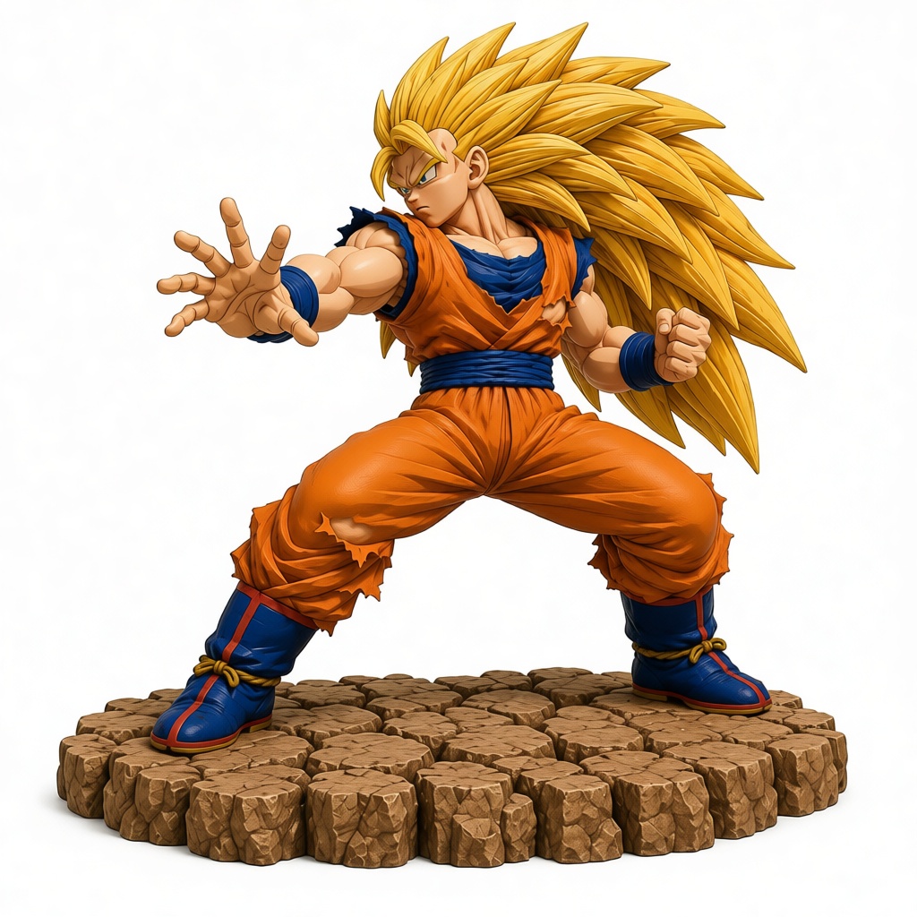 Super Saiyan 3 Goku Figurine free 3D printable STL