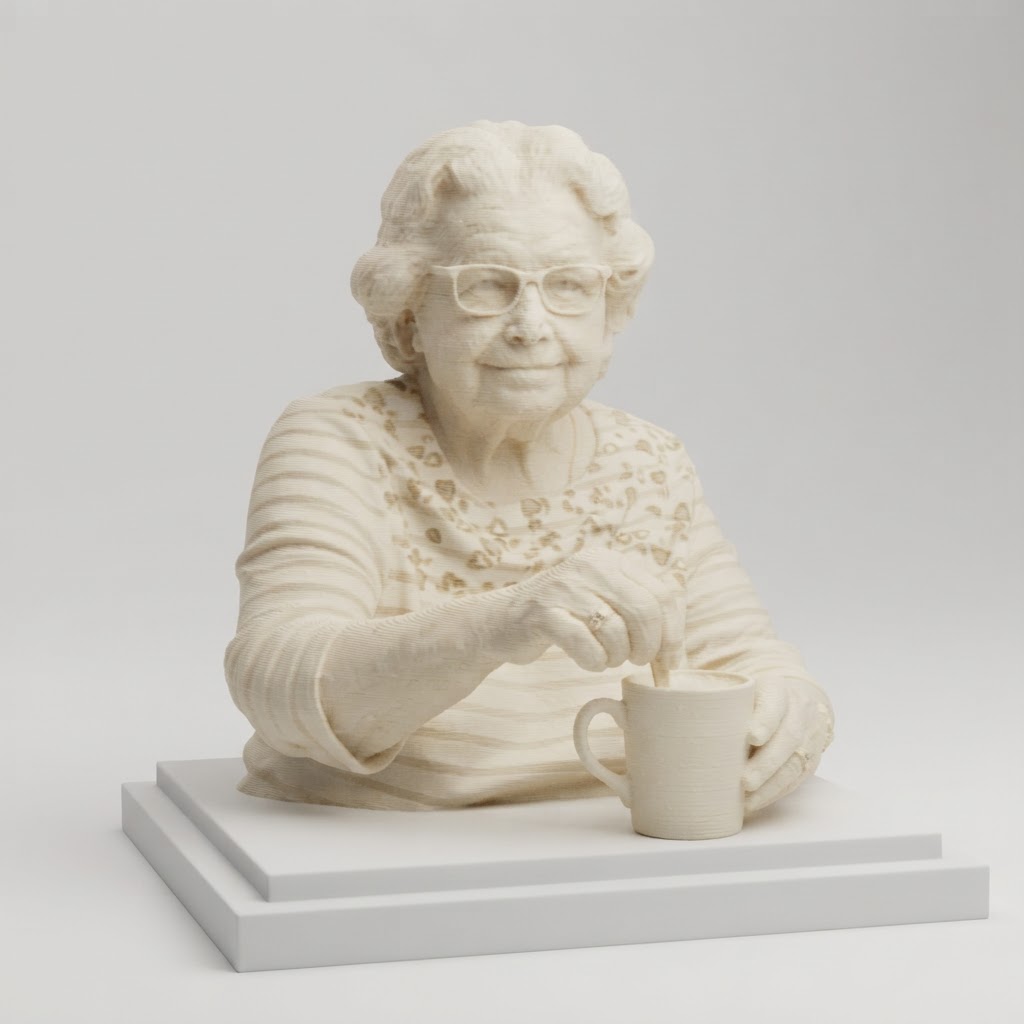 Elderly Woman Bust free 3D printable STL