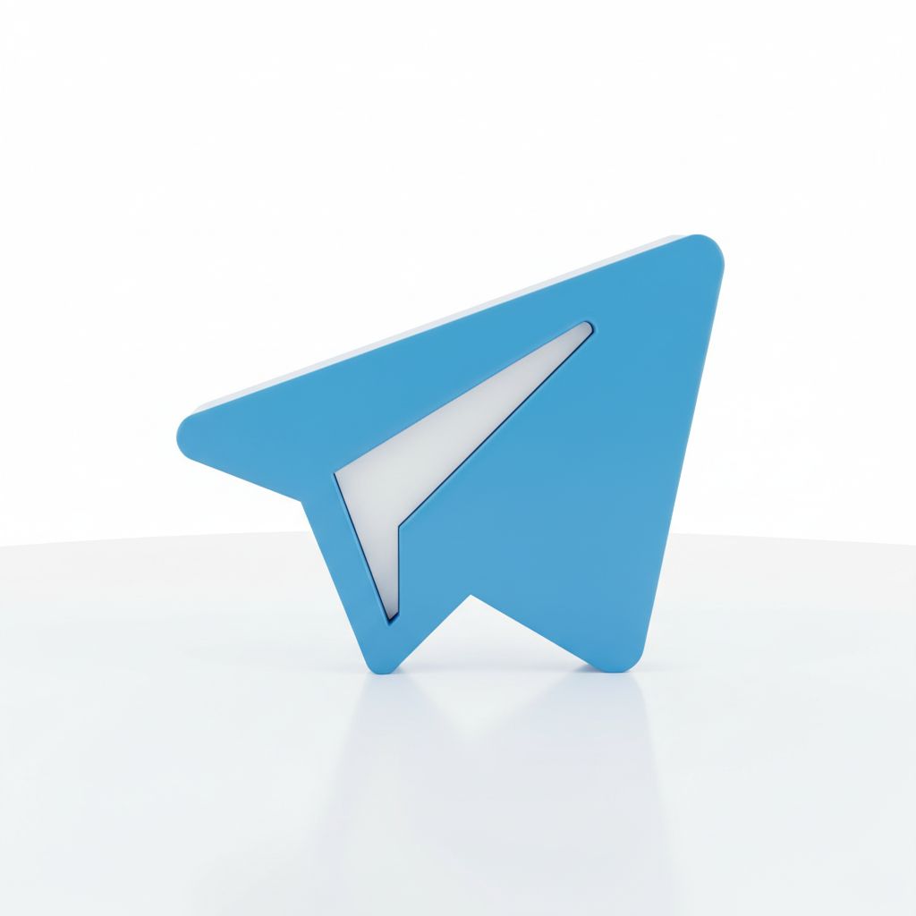Telegram Logo Model free 3D printable STL