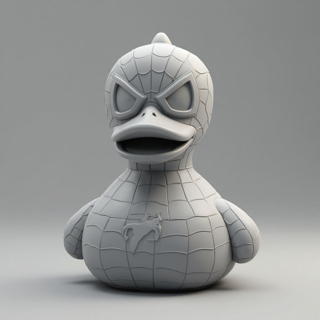 Spider-Man Rubber Duck Figurine free 3D printable STL