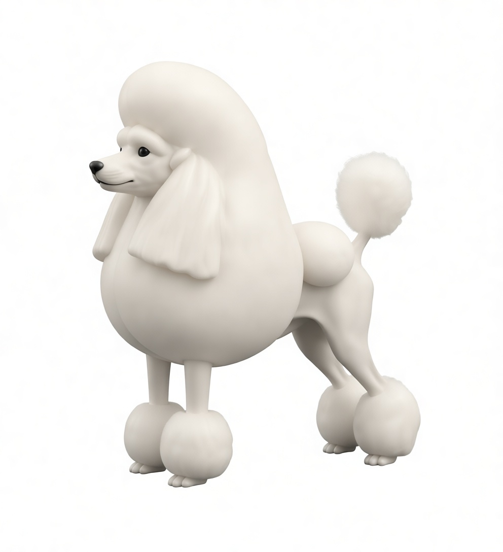 Poodle Dog Figurine free 3D printable STL