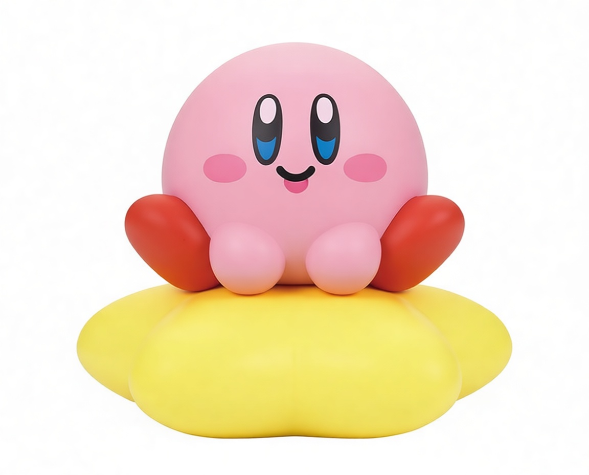 Kirby Figurine on Star free 3D printable STL