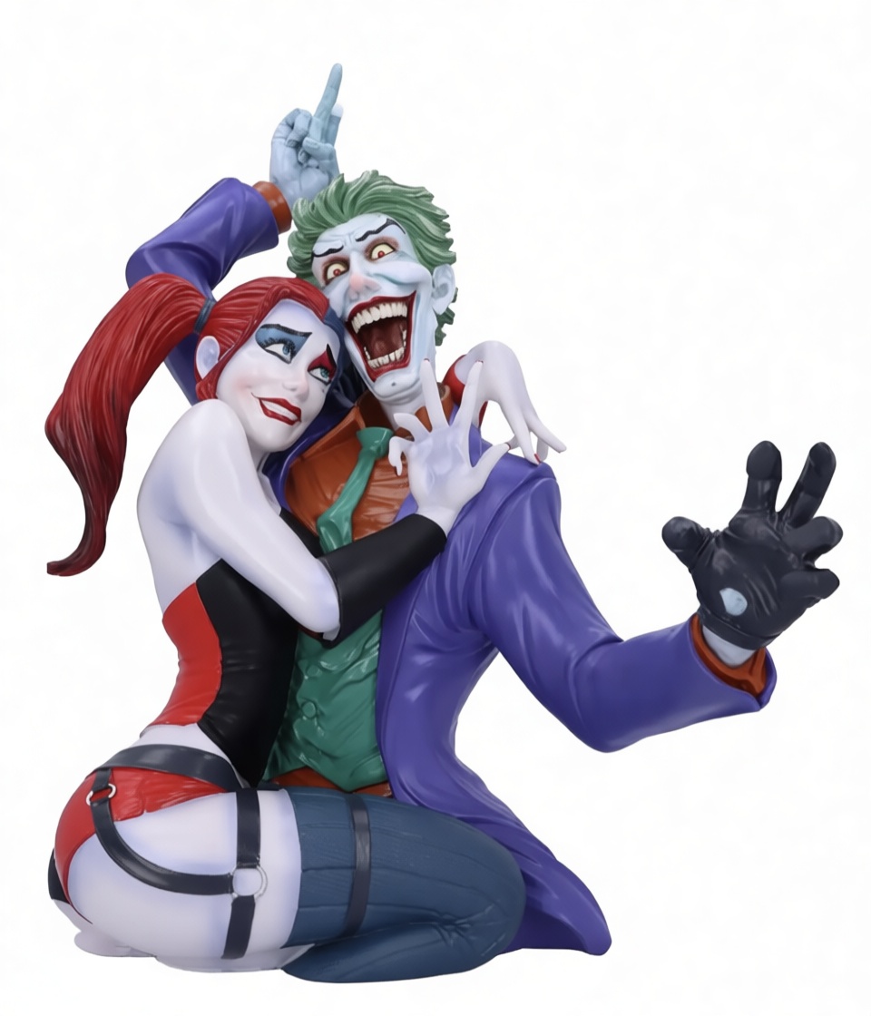 Joker and Harley Quinn Figurine free 3D printable STL