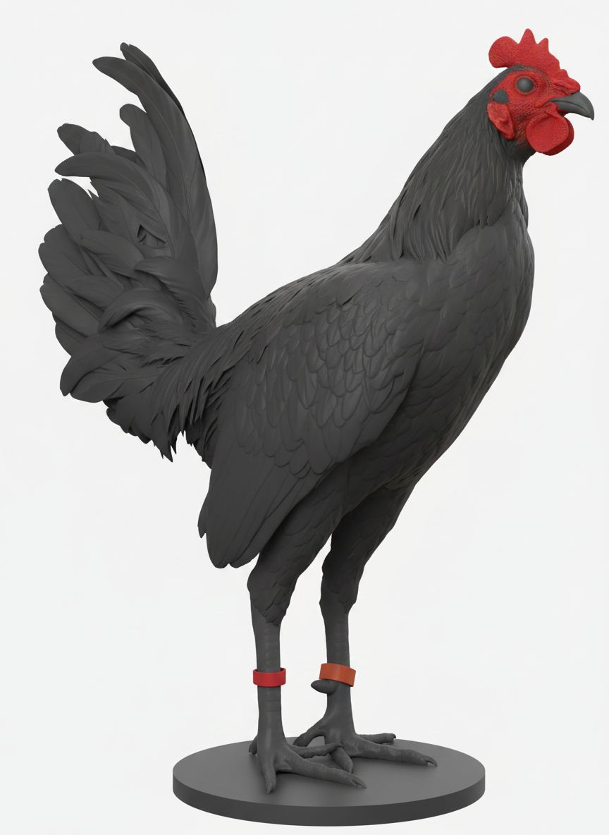 Sumatra Chicken Figurine free 3D printable STL