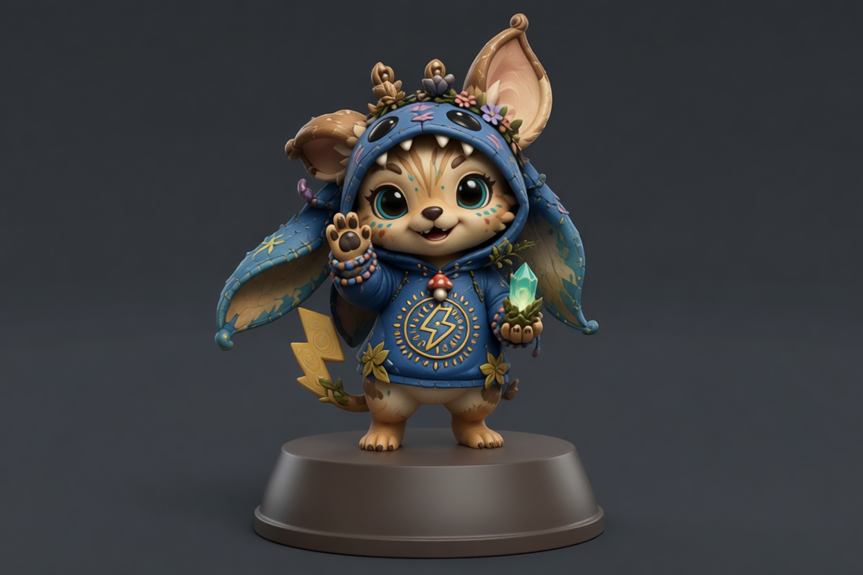 Fantasy Fennec Fox Figurine free 3D printable STL
