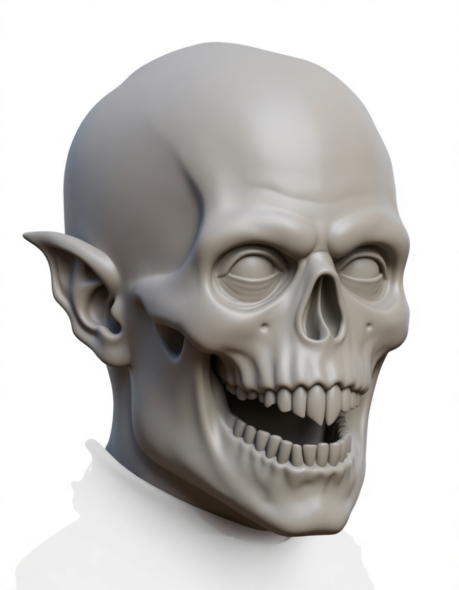 Goblin Skull Bust free 3D printable STL