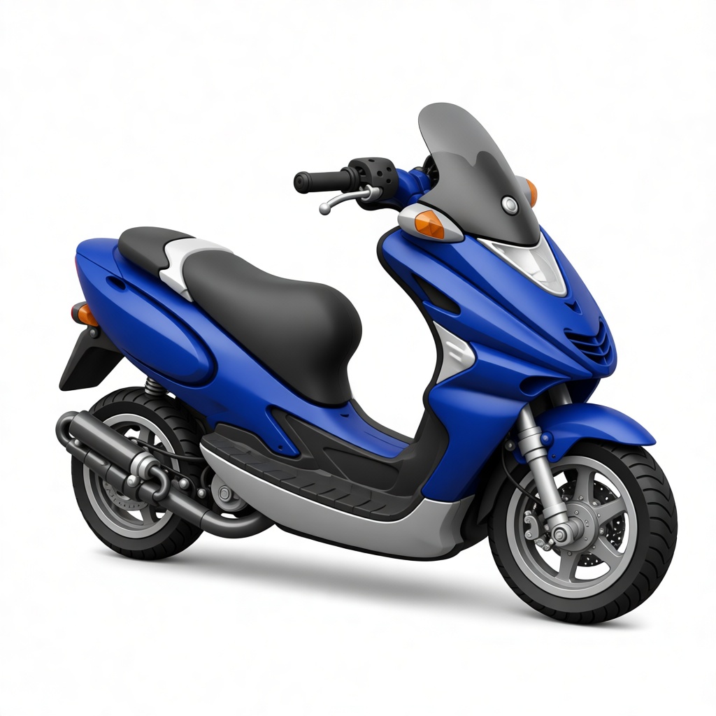 Blue Motor Scooter Model free 3D printable STL
