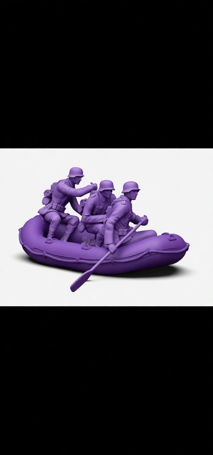 WWII German Soldiers Raft free 3D printable STL