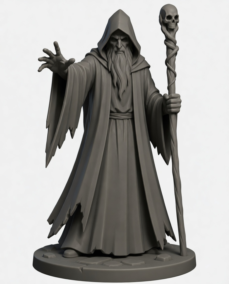 Wizard Mage Figurine free 3D printable STL