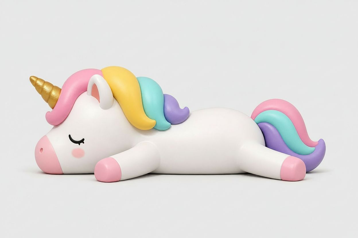 Sleeping Unicorn Figurine free 3D printable STL
