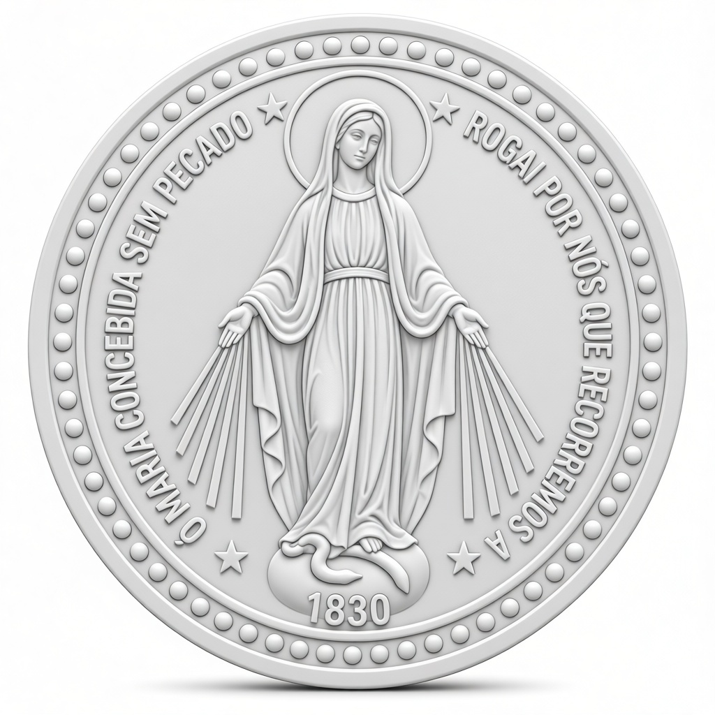 Miraculous Medal Relief free 3D printable STL
