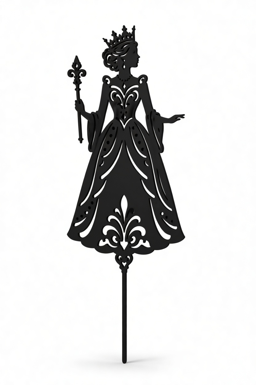 Queen Silhouette Cake Topper free 3D printable STL