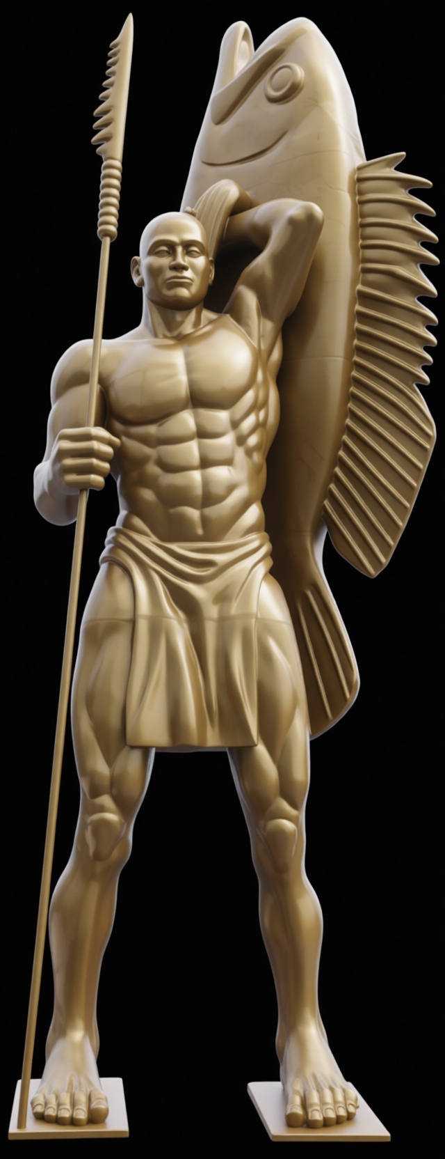 Fisherman Statue free 3D printable STL