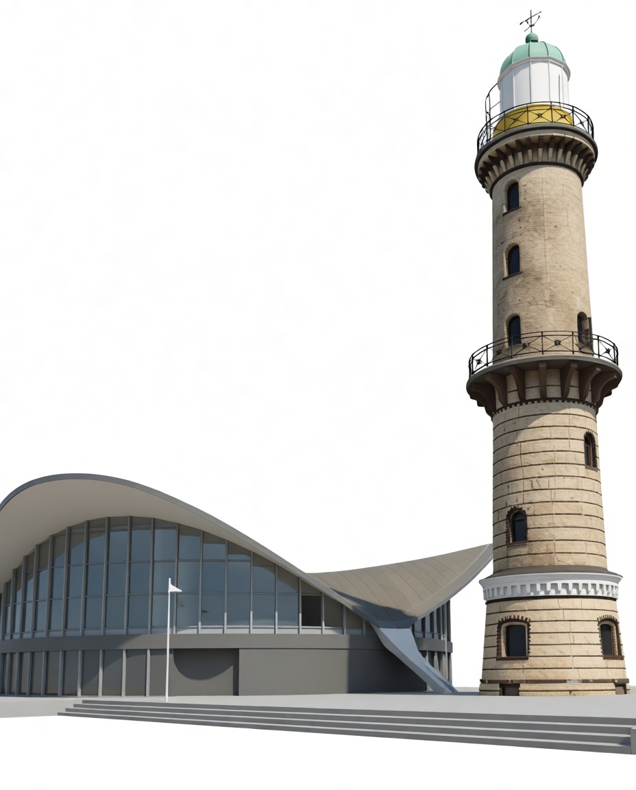 Warnemünde Lighthouse Model free 3D printable STL