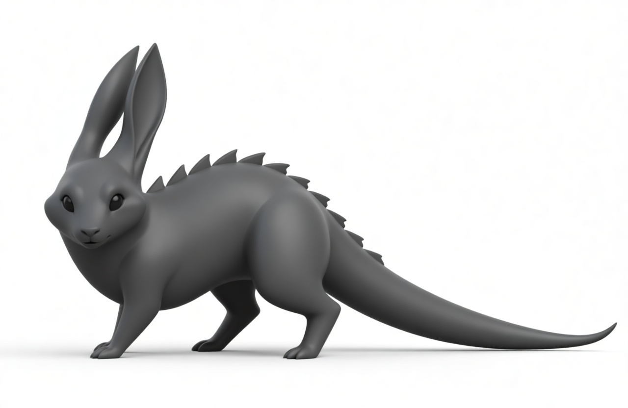 Rabbit-Dragon Hybrid Figurine free 3D printable STL