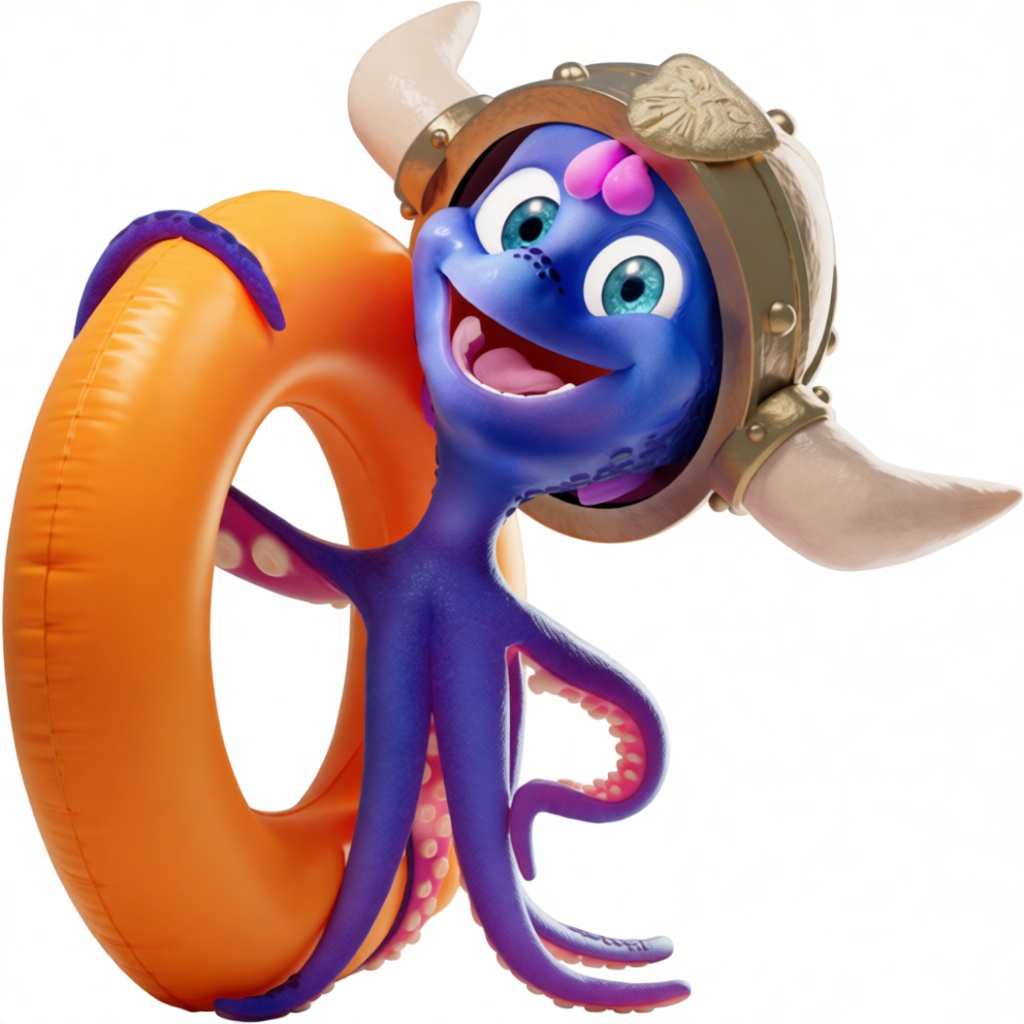 Viking Octopus Figurine free 3D printable STL