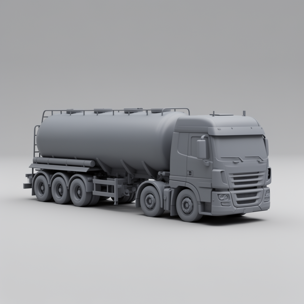 LNG Tanker Truck Model free 3D printable STL