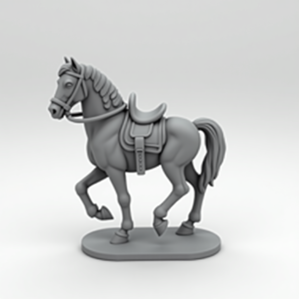 Saddled Horse Miniature free 3D printable STL