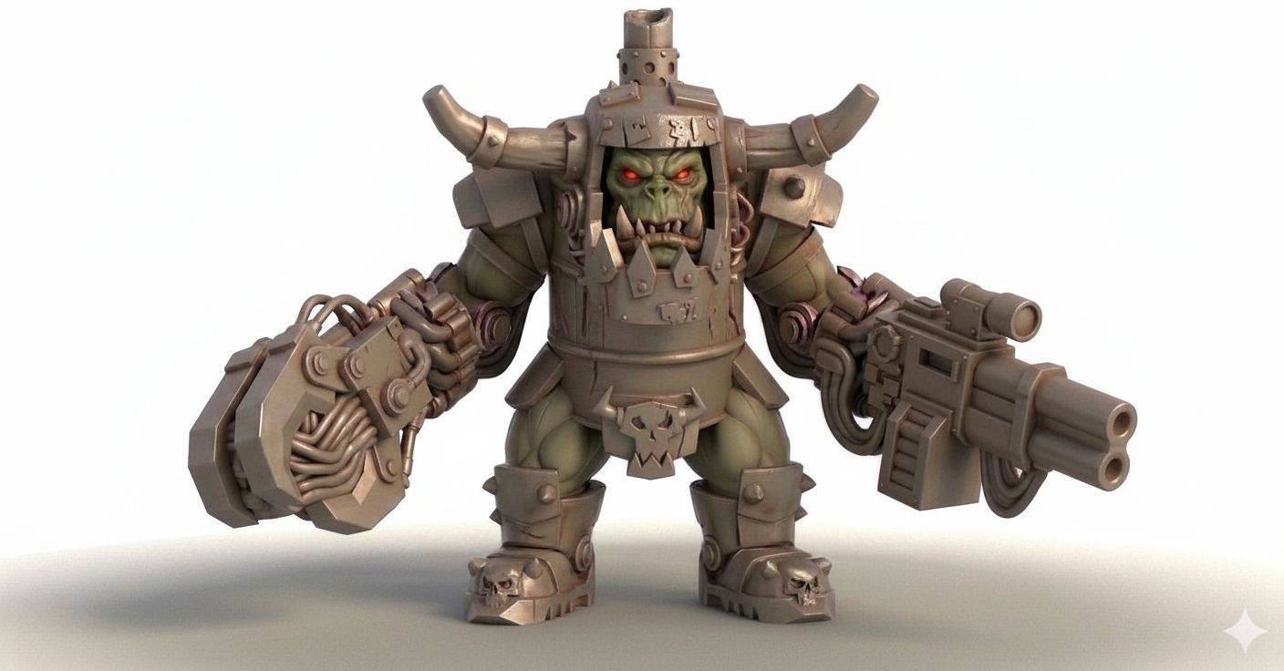 Ork Mekboy Figurine free 3D printable STL