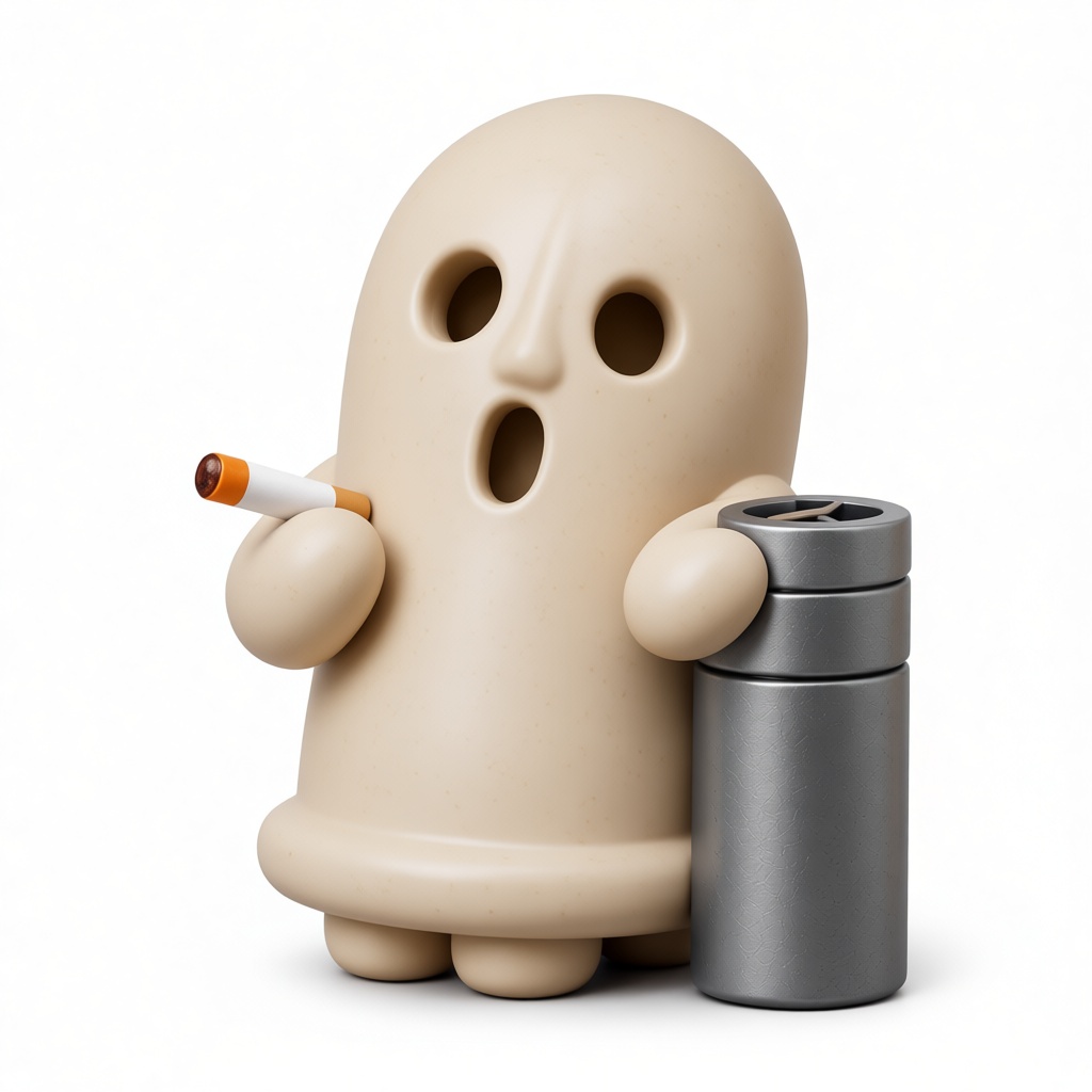 Ghost Figurine with Cigarette free 3D printable STL