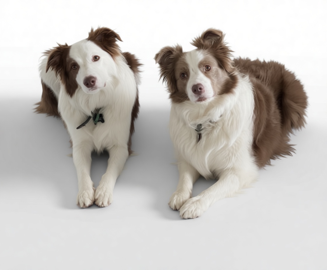 Border Collie Pair Figurine free 3D printable STL
