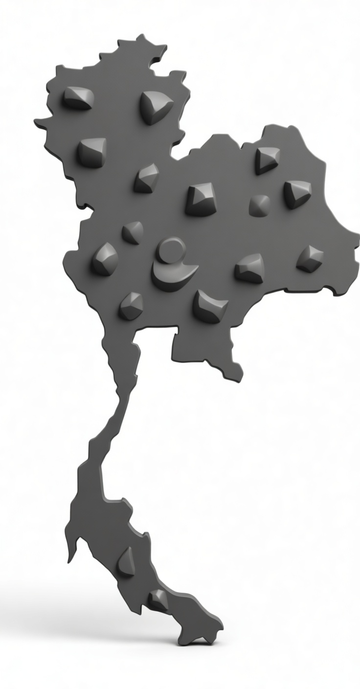 Thailand Map Sculpture free 3D printable STL