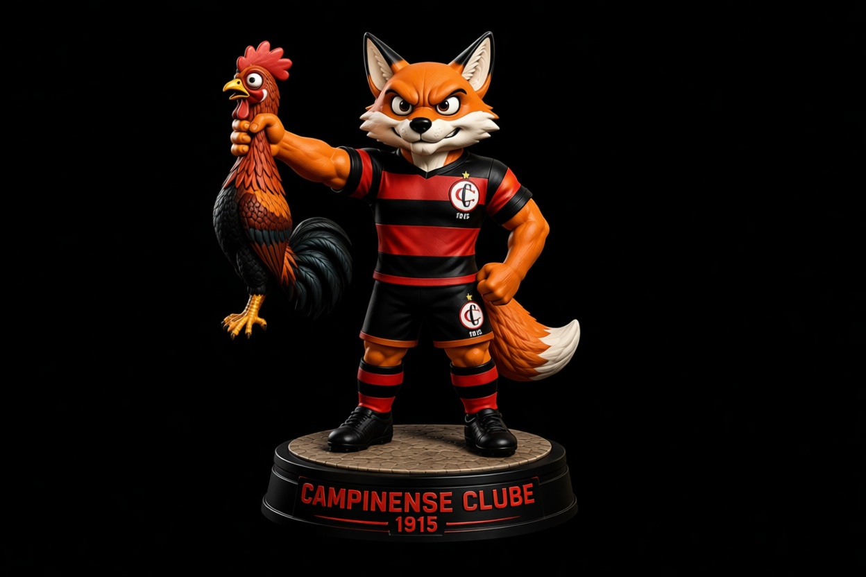Campinense Fox Mascot Figurine free 3D printable STL