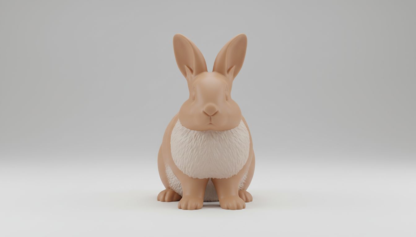 Lop Rabbit Figurine free 3D printable STL