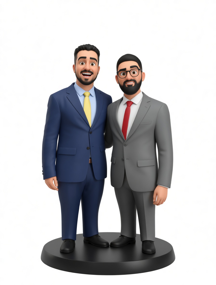 Two Men Business Figurine free 3D printable STL